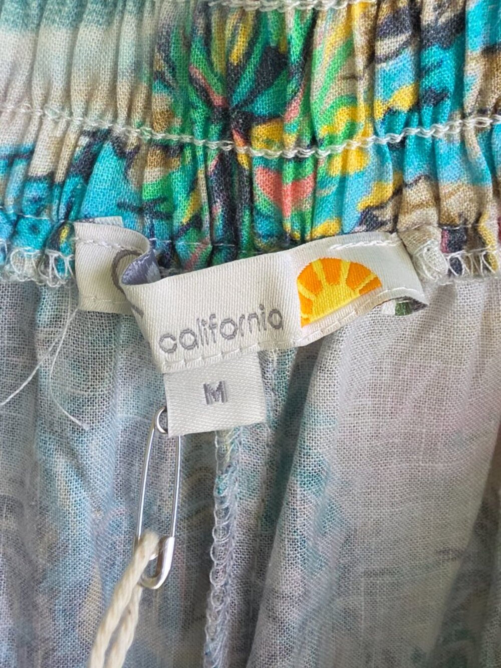 NWT C & C California wide-leg tropical print beach pants summer light weight - Picture 7 of 13